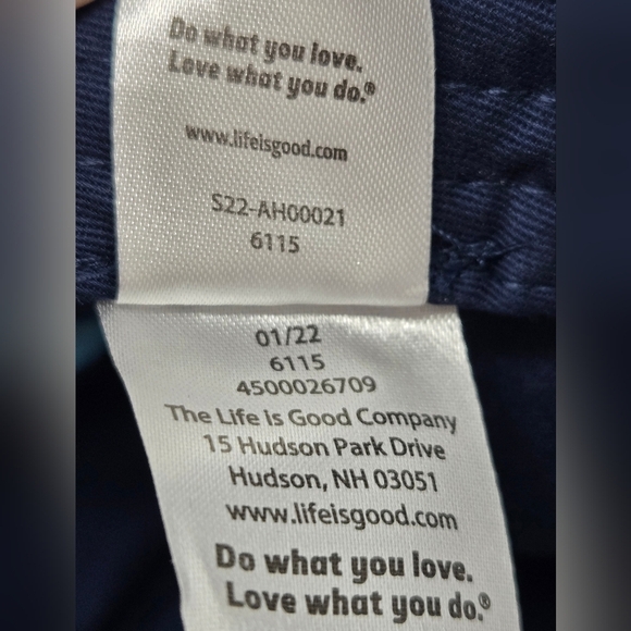 LIFE IS GOOD NAVY BLUE BASEBALL HAT CAP LIGHT BLUE MERMAID TAIL WOMEN OS COTTON - Picture 11 of 15